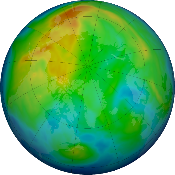 Arctic ozone map for 29 November 2018